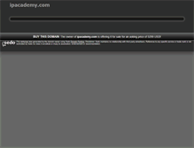Tablet Screenshot of ipacademy.com